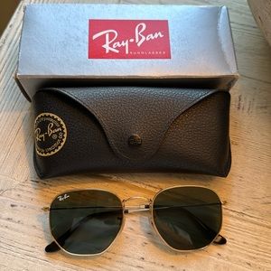 Ray-Ban 3548n Hexagonal Flat glasses gold/green - LIKE NEW